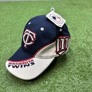 Minnesota Twins Hat Blue White Strap Back Mens NWT Deadstock All Over Print